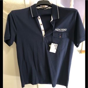 Men’s Love Moschino Polo- Navy- Size XL- NWT🔥